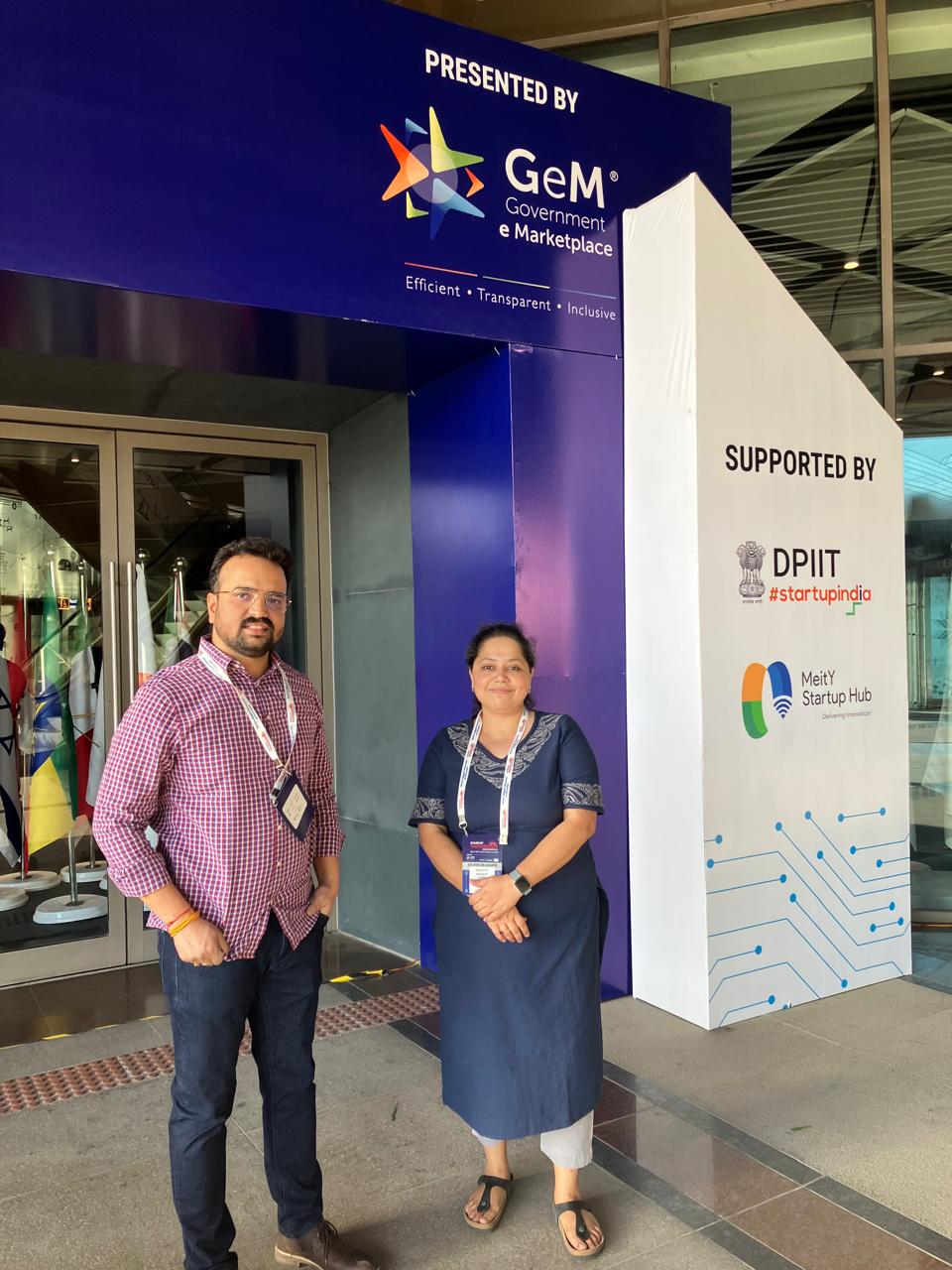 Team at T-Hub with partners